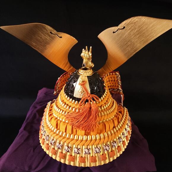 Vintage 1980s Japanese Samurai Kabuto Armor Helmet Dragon Deco Kabuto size 10.5" - Picture 11 of 16